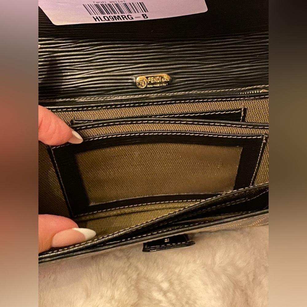 FENDI ZUCCA WALLET FENDI SIGNATURE CANVAS CLUTCH FENDI WRISTLET FENDI BAG - Picture 13 of 17